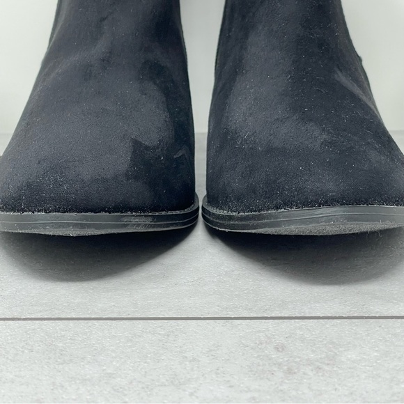 Lauren Conrad MOCHA Ankle Boot In Black Vegan Suede w/Metal Accents Size 10 - Picture 7 of 12